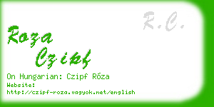 roza czipf business card